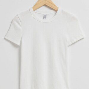 & Other Stories white ribbed t shirt